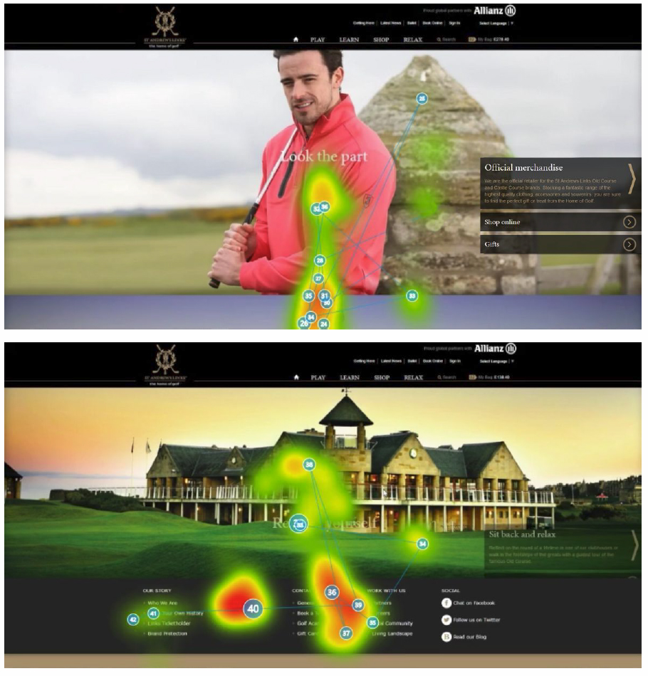 eye-tracking heat map
