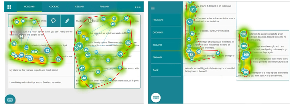 Preview of eye-tracking heatmap of the tested prototype.